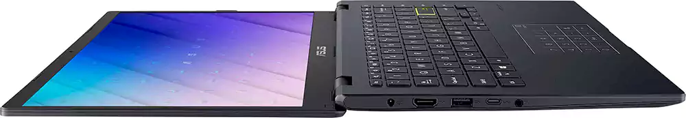 لاب توب اسوس E410MA-EK948T، معالج من الجيل الرابع، Intel Celeron N4020، رامات 4 جيجابايت، 256 جيجابايت SSD هارد، انتل UHD, شاشة 14 بوصة، ويندوز، أزرق