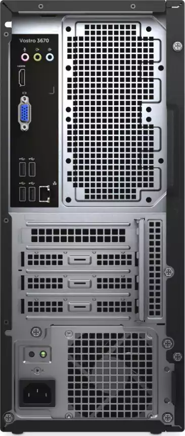 كمبيوتر مكتبي ديل فوسترو 3671، بمعالج من الجيل التاسع، Intel Core I3، رامات 4 جيجابايت، 1 تيرابايت HDD هارد، Intel® UHD Graphics 630، دوس، اسود