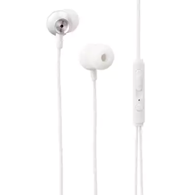 سماعة أذن هافيت 1IX100، متوافقة مع أجهزة متعددة، صوت واضح بجود عالية،  بطارية طويلة العمر، مايك بصوت نقي، أبيض