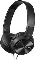 سماعة رأس بسلك سوني MDR.ZX110، صوت عالي الجودة واضح، توصيل بلوتوث، أسود