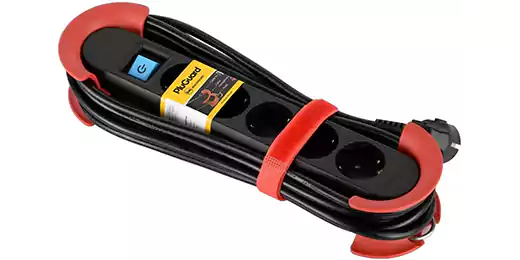 مشترك كهرباء بلوجارد، 5 متر، 5 منافذ، 3500 وات، 250 فولت، 16 أمبير، أسود × أحمر