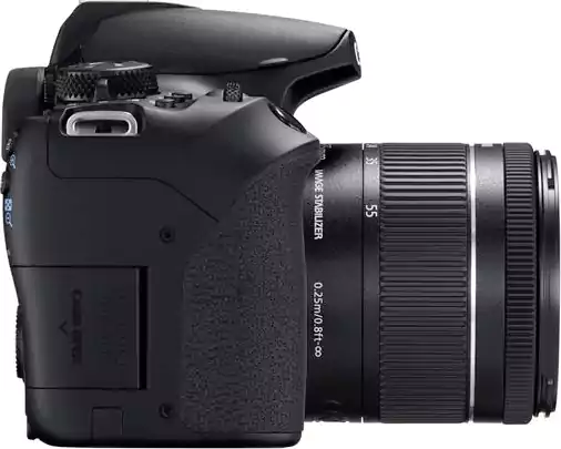 كاميرا تصوير دي إس إل آر  كانون إي أو إس 850 دي ، عدسة 8-55 مللي متر، دقة  الوضوح 24.1 ميجابيكسل، شاشة إل سي دي ، أسود