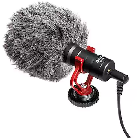 Wired Condenser Microphone from Boya, Portable, Black, BY-MM1