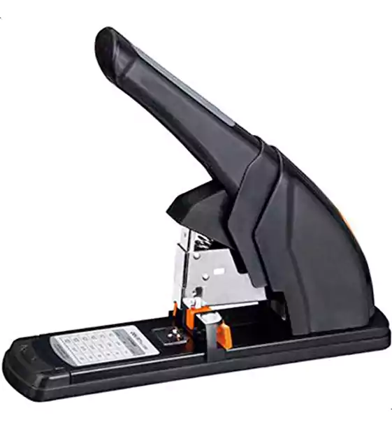 دباسة ورق مكتبية بلاستيكية من ديلي، سعة 210 ورقة، ثقيلة وثابتة، أسود E0385