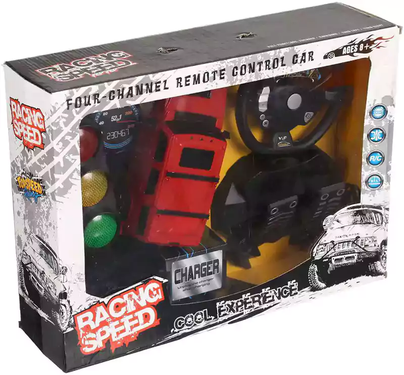 Toy Car, with Remote Control, Pedal and Traffic Light, Red, 390B