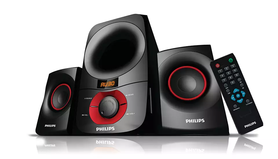 Philips Speaker, Bluetooth, 3 Pieces, USB\ SD\ AUX, with Remote Control, MMS6060F