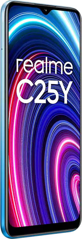 موبايل ريلمي C25Y، ثنائي الشريحة، ذاكرة داخلية 64 جيجابايت، رامات 4 جيجابايت، شبكة الجيل الرابع إل تي إي، أزرق