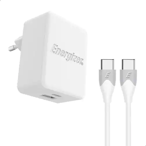 Energizer Fast USB-C Home Mobile Charger with Cable, White  ACIIPFEUUCC3