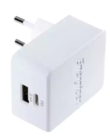 Energizer Fast USB-C Home Mobile Charger with Cable, White  ACIIPFEUUCC3