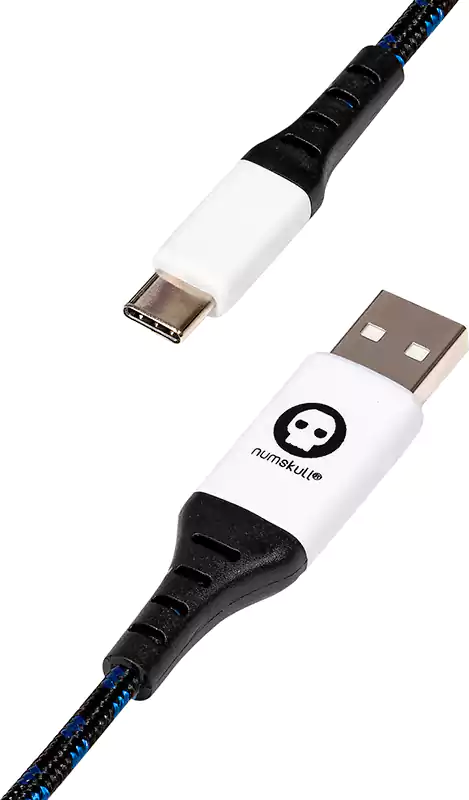 كابل شحن موبايل سريع نوع سي من DEADSKULL ، أسود PS5