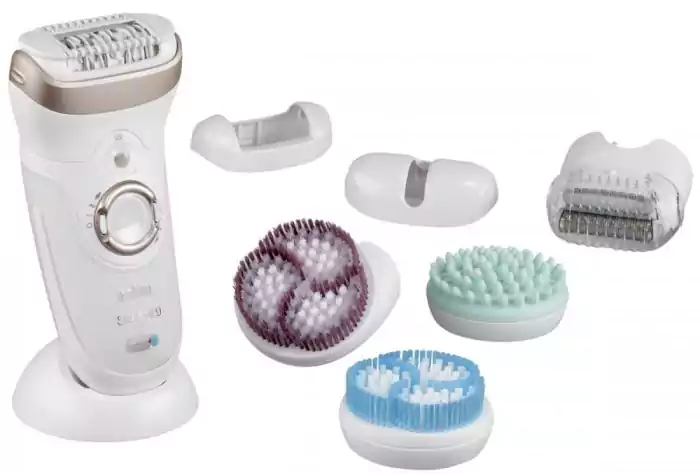 Braun Silk-épil 9 Epilator, For Wet and Dry use, With 12 Attachments, White, 9-961V