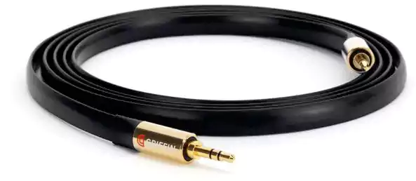 كابل جريفين بريميوم مسطح Aux (أسود)