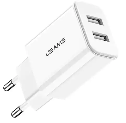 USAMS CC067 Dual USB Charger White T13