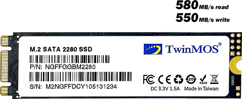 توينموس هارد ديسك SATA M.2 2280 SSD، داخلي ، الكمبيوتر المحمول، NGFFGGBM2280، أسود