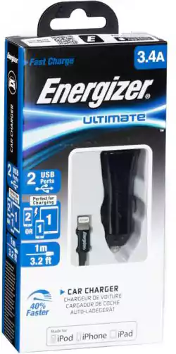 شاحن سيارة انرجايزر 3.4 امبير لاجهزة ايفون