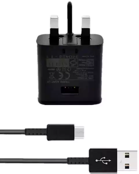 شاحن سامسونج سريع يو اس بي نوع سي الى كابل - اسود