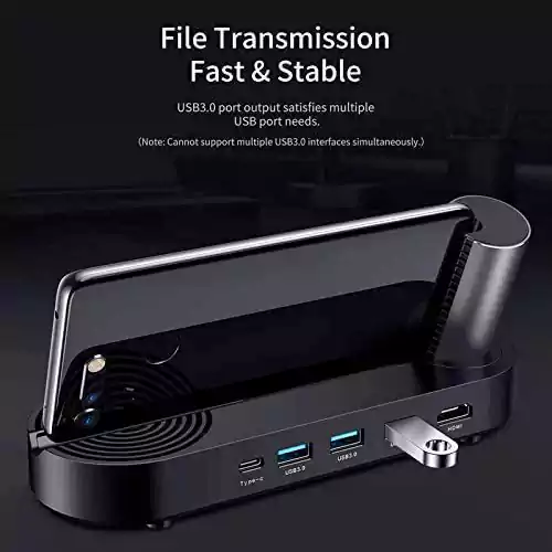 Charging, Docking, and Data Transfer Dock for Android Smartphones Type C Honor - Black