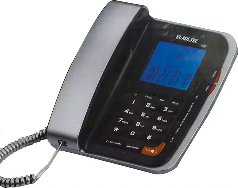 تليفون ارضي سلكي العدل 738 C - اسود