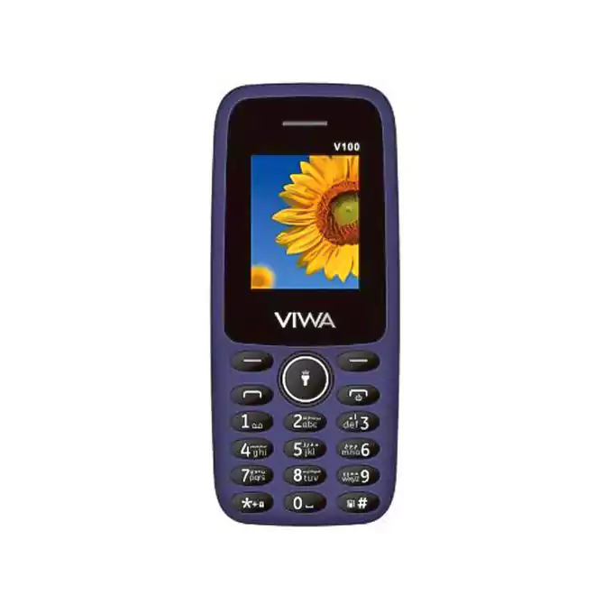 Viwa V100 Dual SIM Mobile, 32MB Internal Memory, 32MB RAM, 2G Network, Blue