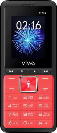 Viwa F1715 Dual SIM Mobile, 32MB Internal Memory, 32MB RAM, 2G Network, Red