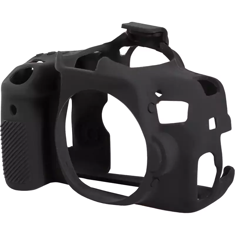 جراب حماية هيكل كاميرا التصوير الخارجي من السيلكون لكاميرا نيكون D3400-3300، أسود