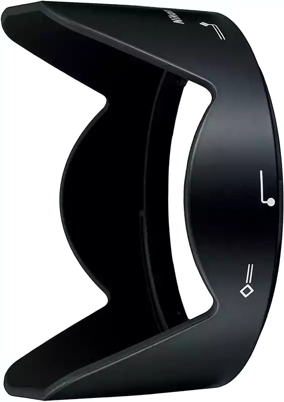 غطاء وواقي عدسة كاميرا التصوير نيكون  لعدسة  106 مللي متر ، حماية فائقة من المطر والأتربة، أسود HB-N106