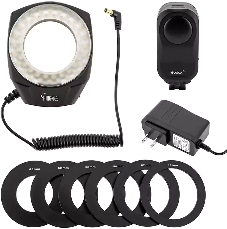 Godox Camera Flash Ring Light, Black