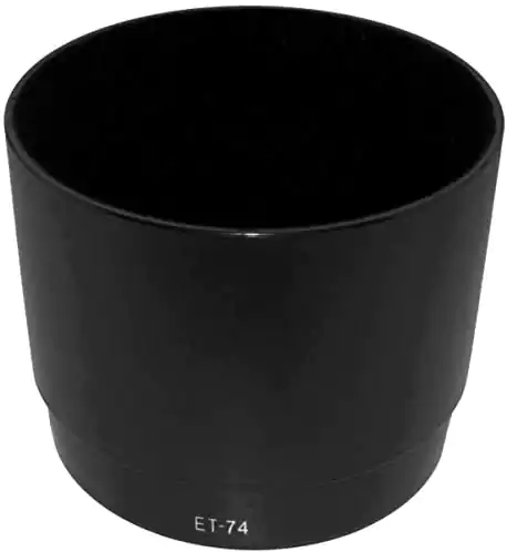 غطاء وواقي عدسة كاميرا التصوير كانون لعدسة  74  مللي متر ، حماية فائقة من المطر والأتربة، أسود ET-74