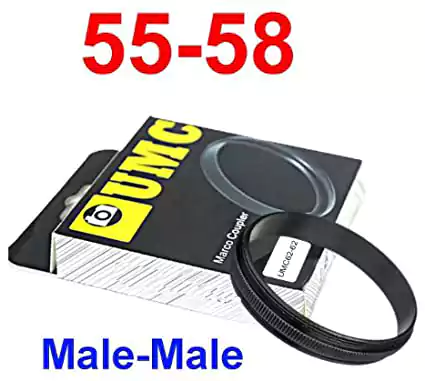 فلتر عدسة الكاميرا للحماية من الأشعة فوق البنفسجية ماكرو  55-58 مللي متر ،  مرشح وواقي العدسة من الأشعة الضارة، أسود