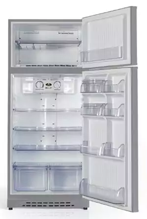 ثلاجة كريازي تربو، نوفروست، 450 لتر، 2 باب، تربو كريستال، فضي، E470NV-2