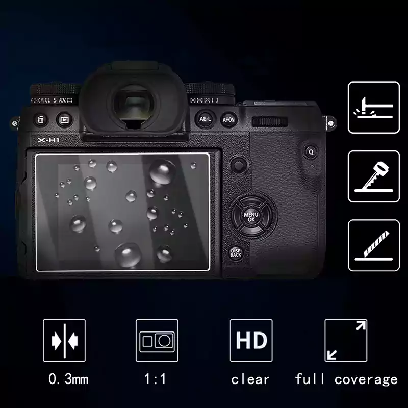 غطاء شاشة حماية إل سي دي تاتش 5D لشاشة كاميرا التصوير، تحمي من الصدمات والخدوش، شفاف