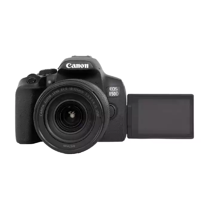 كاميرا كانون EOS 850D، دقة 24.1 ميجابكسل، عدسة 18-135ملم، اسود