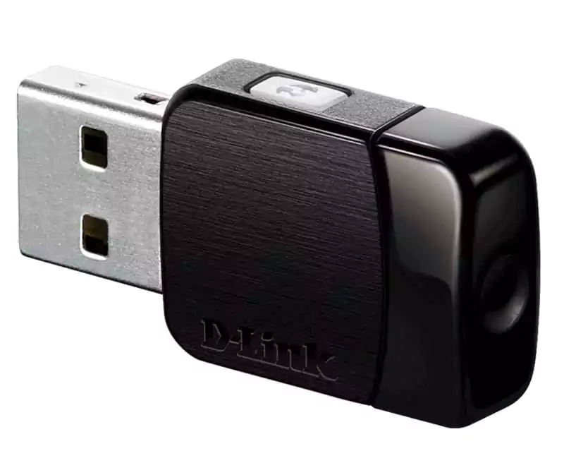 محول USB لاسلكي دي لينك AC600، سرعة 150-433 ميجابايت، أسود، DWA-171
