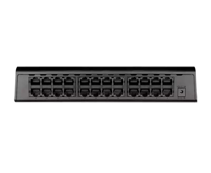 D-Link Desktop Unmanaged Switch, 24 Ports, 100 Mbps, Black, DES-1024A