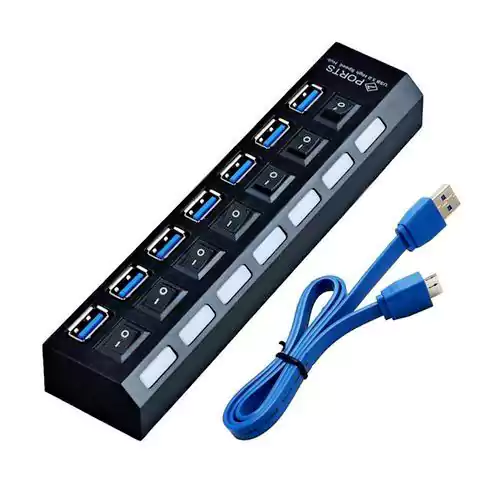 HUB USB LAVA 7 PORT SWITCH USB 3