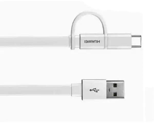 Huawei 2-in-1 Type-C + micro USB charger cable, white AP55S