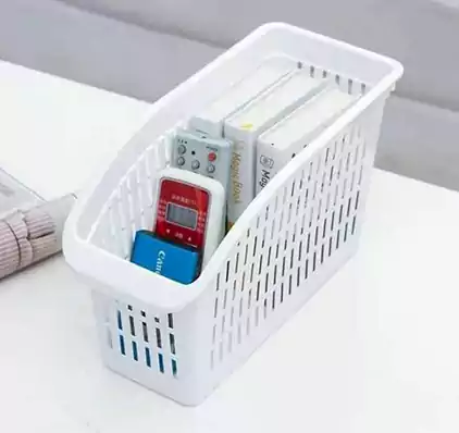 منظم الوطنية بلاستيك صغير بدون يد - أبيض