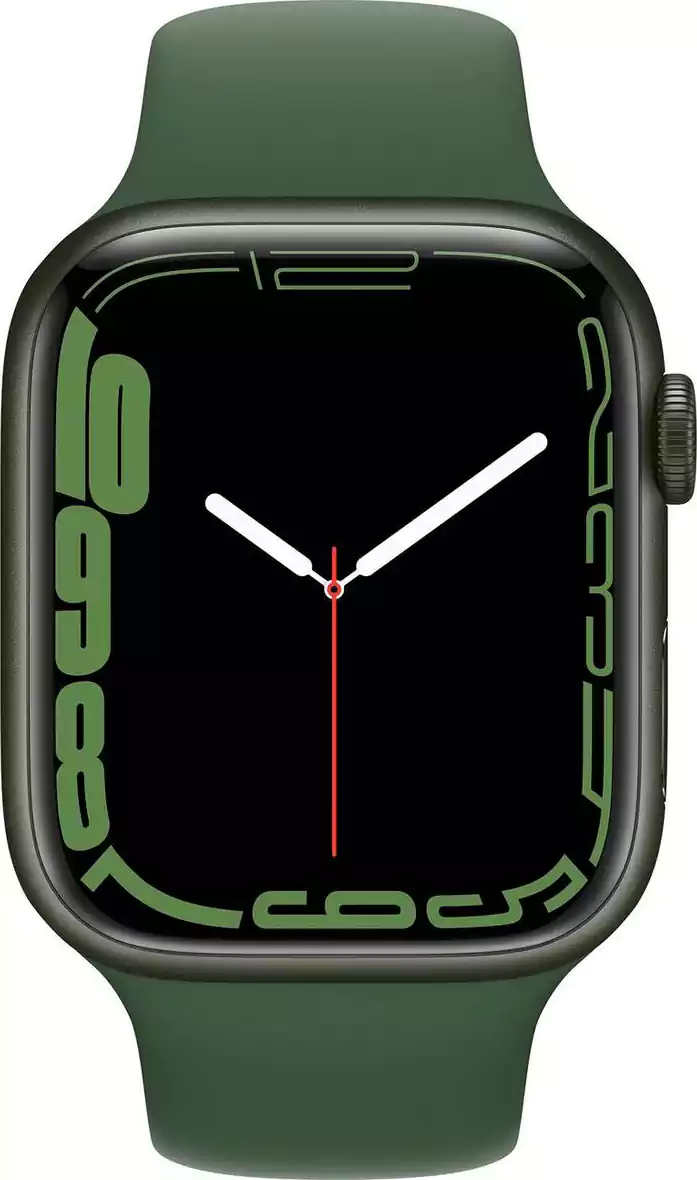 ساعة ذكية من ابل الجيل السابع GPS 45 مم بهيكل أخضر من الألومنيوم