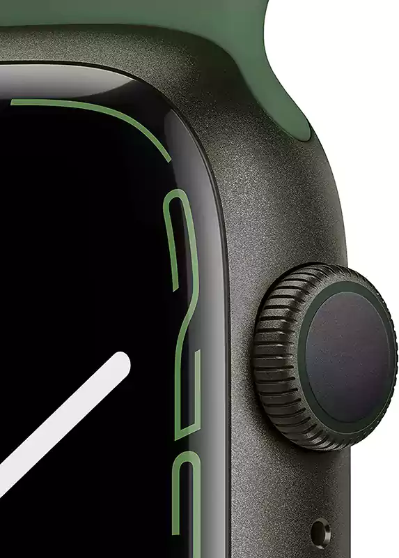 ساعة ذكية من ابل الجيل السابع GPS 45 مم بهيكل أخضر من الألومنيوم