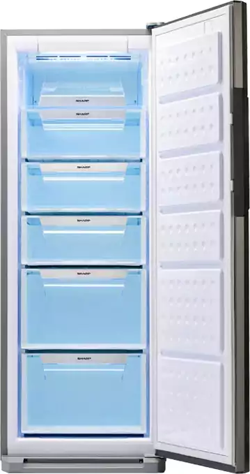 Sharp Upright Freezer, No Frost, 7 Drawers, Inverter, Digital Touch Screen, Black,   FJ-EC27(BK)